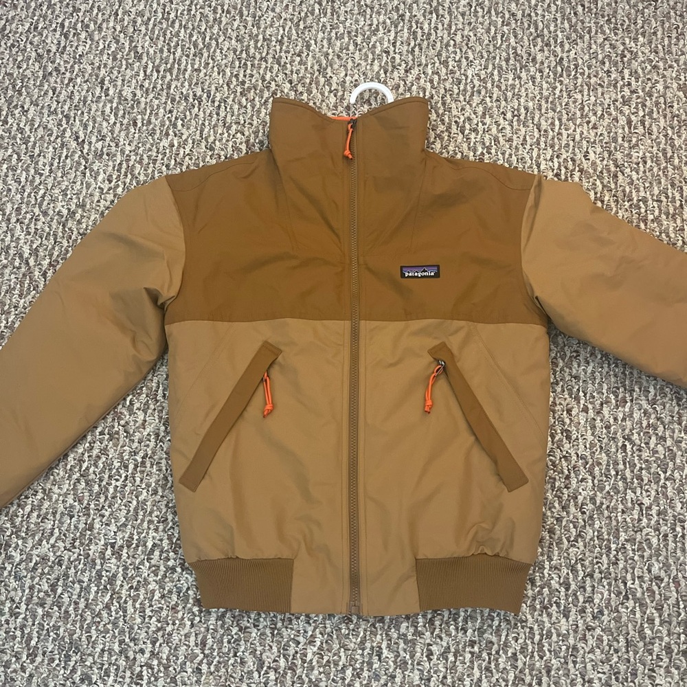 Patagonia Shelled Sunchilla Fleece lined Women's Brown and Tan Puffer Jacket